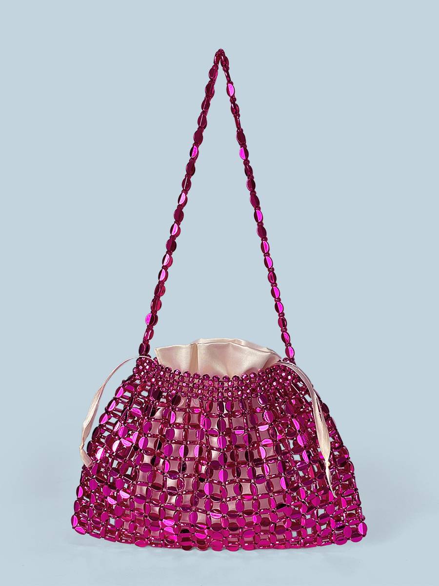 Hollow-out Woven Handbag Underarm Bag